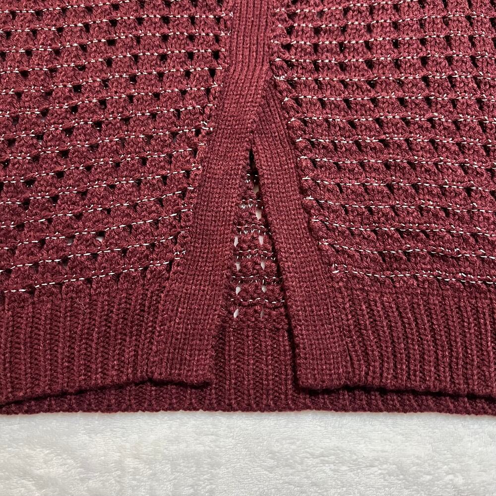 Gossip Girl by Romeo & Juliet Couture Open Knit Oversized Sweater Size Small - Picture 6 of 10